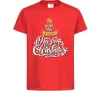 Дитяча футболка Wish you a very merry Christmas tree Червоний Дитяча футболка Wish you a very merry Christmas tree Червоний фото