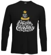 Лонгслив Wish you a very merry Christmas tree Черный Лонгслив Wish you a very merry Christmas tree Черный фото