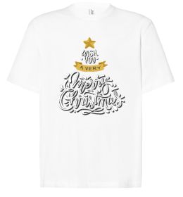 Футболка Оверсайз Wish you a very merry Christmas tree