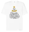 Футболка Оверсайз Wish you a very merry Christmas tree Белый фото