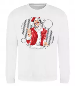 Свитшот DJ Санта Белый фото