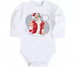 Детский боди DJ Санта Белый фото