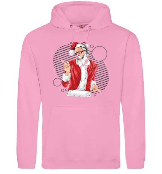 Чоловіча толстовка (худі) DJ Санта Рожевий фото