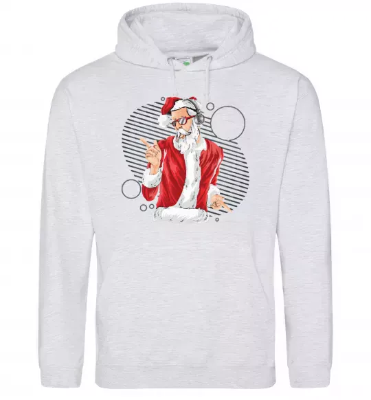 Жіноча толстовка (худі) DJ Санта Сірий меланж фото