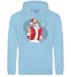 Жіноча толстовка (худі) DJ Санта Блакитний фото