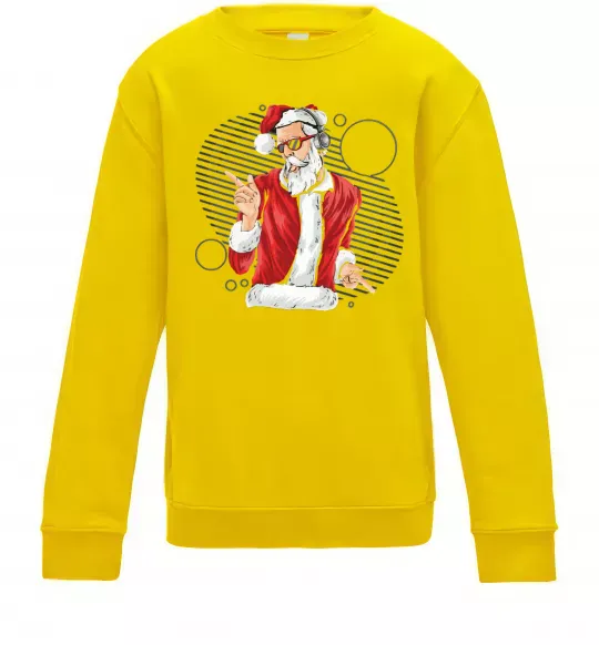 Дитячий світшот DJ Санта Сонячно жовтий фото