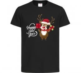 Дитяча футболка Happe New Year deer in red hat