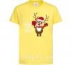 Детская футболка Happe New Year deer in red hat Лимонный фото