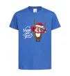 Детская футболка Happe New Year deer in red hat Ярко-синий Детская футболка Happe New Year deer in red hat Ярко-синий фото