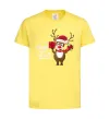 Детская футболка Happe New Year deer in red hat Лимонный Детская футболка Happe New Year deer in red hat Лимонный фото