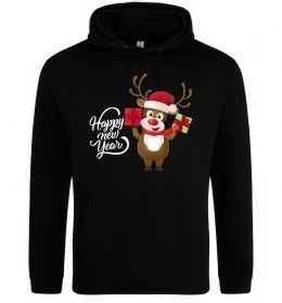 Жіноча толстовка (худі) Happe New Year deer in red hat