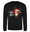 Свитшот Happe New Year deer in red hat Черный Свитшот Happe New Year deer in red hat Черный фото