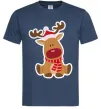 Мужская футболка Олень сидить Темно-синий фото