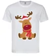 Мужская футболка Олень сидить Белый фото