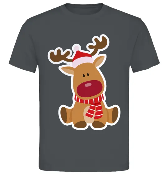 Мужская футболка Олень сидить Графит фото