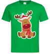 Мужская футболка Олень сидить Зеленый фото