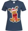 Жіноча футболка Олень сидить Темно-синій фото