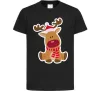 Детская футболка Олень сидить Черный фото