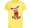 Детская футболка Олень сидить Лимонный фото