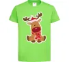 Детская футболка Олень сидить Лаймовый фото