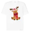 Футболка Оверсайз Олень сидить Белый фото