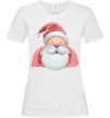 Жіноча футболка Портрет Деда Мороза Білий фото