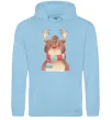 Мужская толстовка (худи) Олень в шарфику Голубой фото