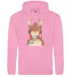 Женская толстовка (худи) Олень в шарфику Розовый фото