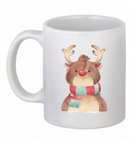 Чашка керамическая Олень в шарфику Чашка керамическая Олень в шарфику