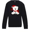 Детский Свитшот Новорічний ведмедик Черный Детский Свитшот Новорічний ведмедик Черный фото