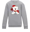 Детский Свитшот Новорічний ведмедик Серый меланж Детский Свитшот Новорічний ведмедик Серый меланж фото