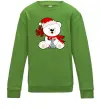 Детский Свитшот Новорічний ведмедик Лаймовый Детский Свитшот Новорічний ведмедик Лаймовый фото
