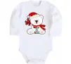 Дитячий бодік Новорічний ведмедик Білий фото
