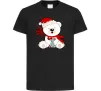 Детская футболка Новорічний ведмедик Черный фото