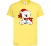 Детская футболка Новорічний ведмедик Лимонный фото