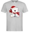 Чоловіча футболка Новорічний ведмедик Сірий Чоловіча футболка Новорічний ведмедик Сірий фото
