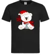 Чоловіча футболка Новорічний ведмедик Чорний Чоловіча футболка Новорічний ведмедик Чорний фото