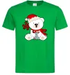 Чоловіча футболка Новорічний ведмедик Зелений Чоловіча футболка Новорічний ведмедик Зелений фото