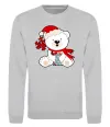 Свитшот Новорічний ведмедик Серый меланж фото