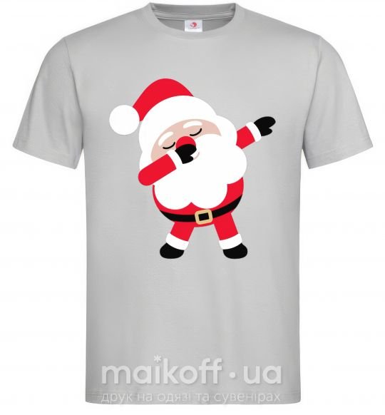Чоловіча футболка Дед Мороз танцует Сірий фото