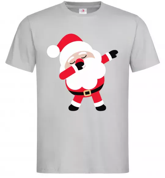 Мужская футболка Дід Мороз танцює Серый фото