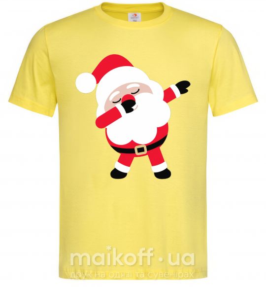 Мужская футболка Дед Мороз танцует Лимонный фото