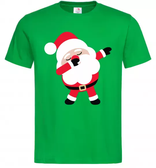 Мужская футболка Дід Мороз танцює Зеленый фото