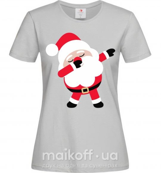 Жіноча футболка Дед Мороз танцует Сірий фото