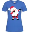 Жіноча футболка Дід Мороз танцює Яскраво-синій фото
