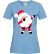 Жіноча футболка Дід Мороз танцює Блакитний фото