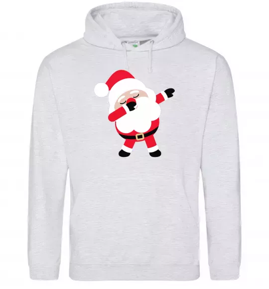 Женская толстовка (худи) Дід Мороз танцює Серый меланж фото