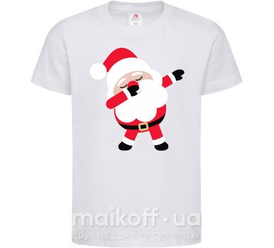 Детская футболка Дед Мороз танцует Белый фото