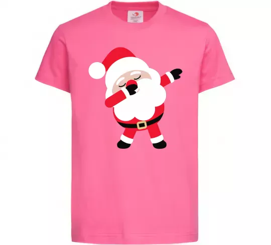 Детская футболка Дід Мороз танцює Ярко-розовый фото