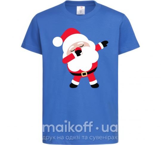 Детская футболка Дед Мороз танцует Ярко-синий фото